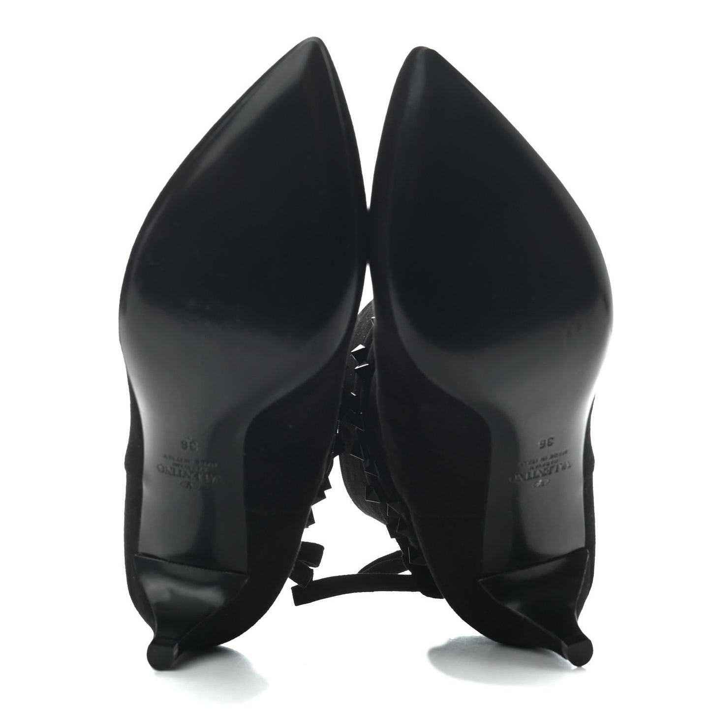Suede Rockstud Flair 85 Ankle Booties 36 Black