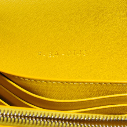 Celine Leather Continental Bi-Color Wallet Black Yellow 6 of 9