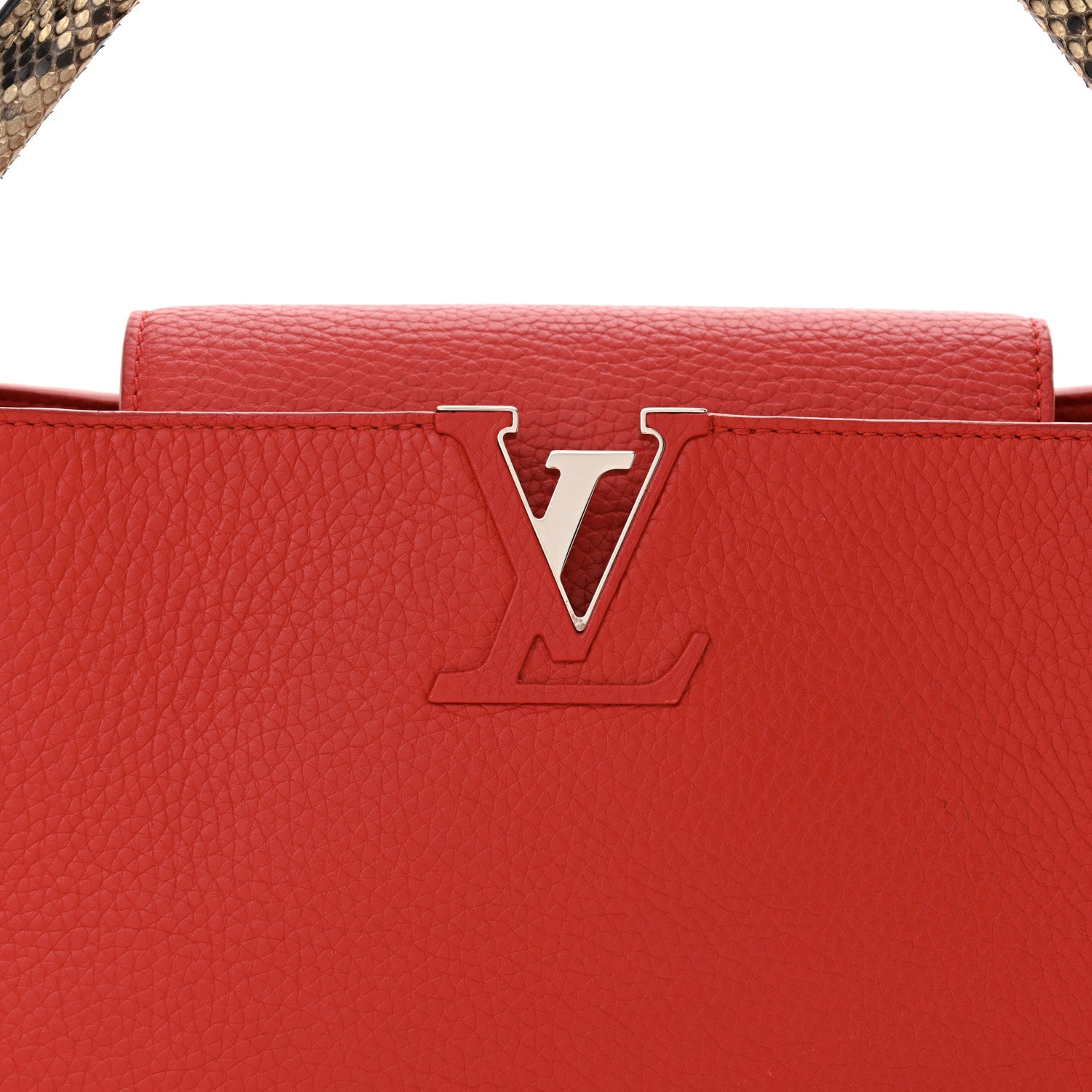 Louis Vuitton Taurillon Snakeskin Capucines MM Rubis 7 of 11