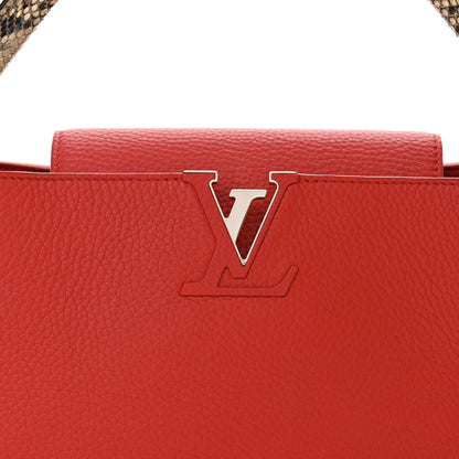 Louis Vuitton Taurillon Snakeskin Capucines MM Rubis 7 of 11