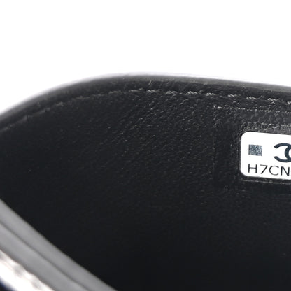 Chanel Calfskin Lizard Embossed Card Holder Black 7 of 8