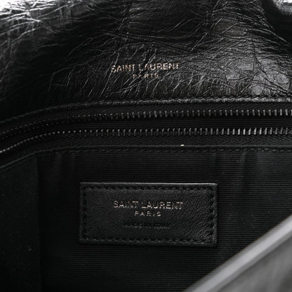 Saint Laurent Crinkled Calfskin Matelasse Monogram Medium Niki Chain Satchel Black 6 of 10