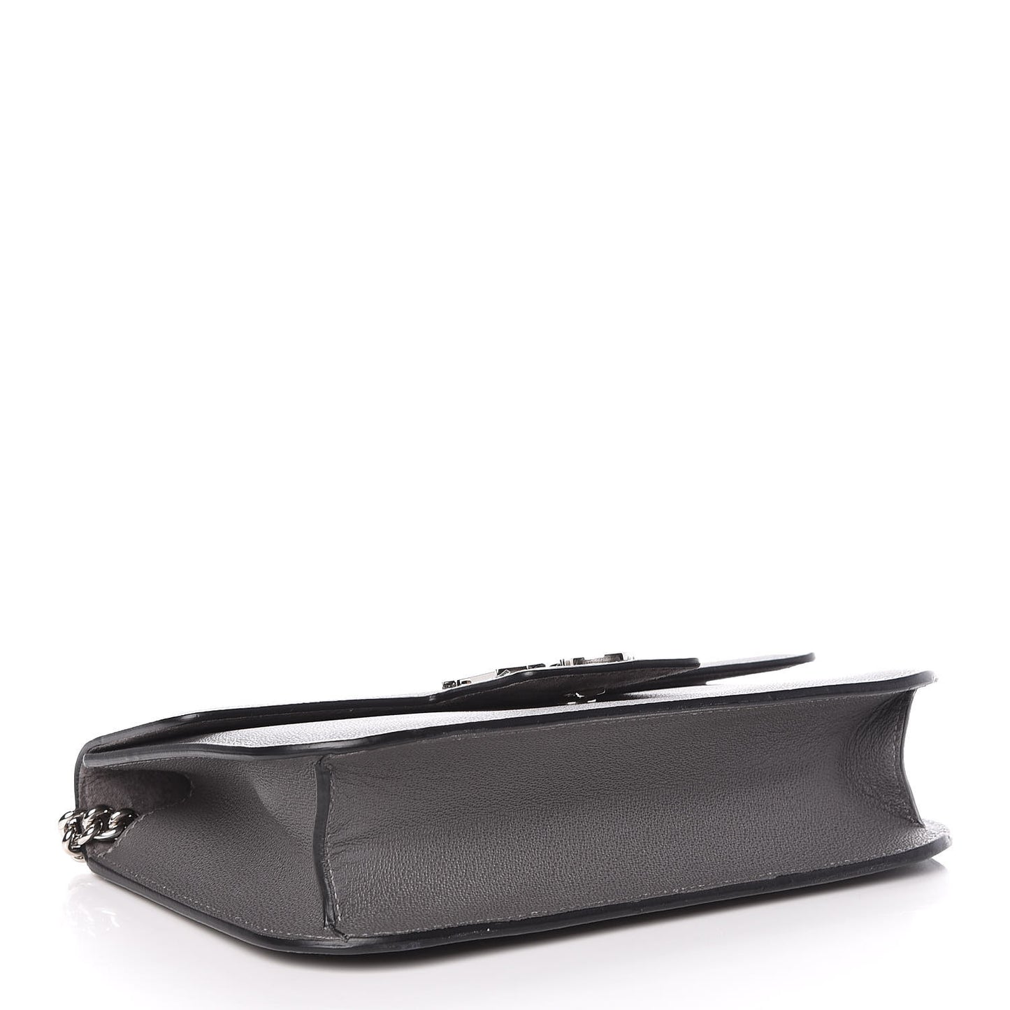 Calfskin Medium Insignia Flap Grey