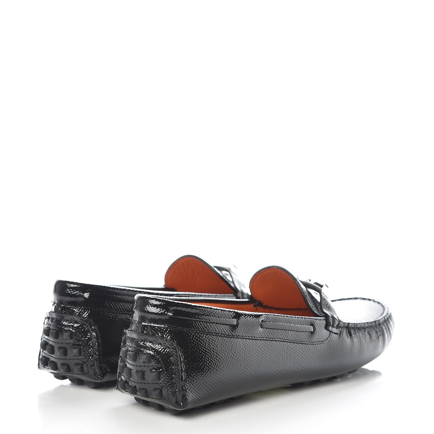 Patent Epsom Womens Irving Driving Moccasin Loafers 37.5 Black