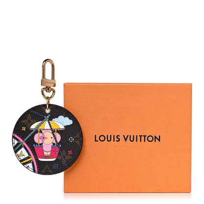 Louis Vuitton Monogram 2020 Christmas Animation Big Wheel Bag Charm Key Ring Rose Ballerine 5 of 5