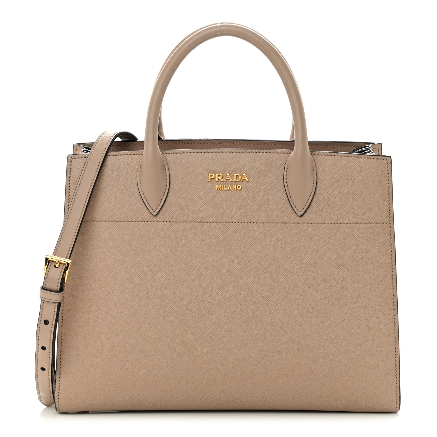 Prada Saffiano City Calfskin Medium Bibliothèque Top Handle Cammeo 1 of 15