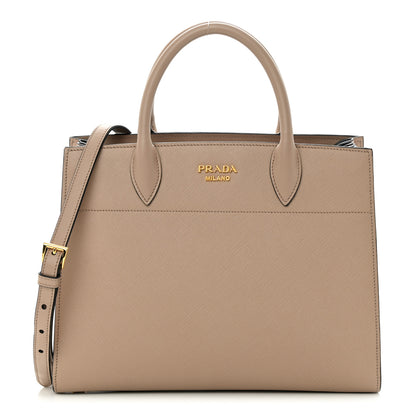 Prada Saffiano City Calfskin Medium Bibliothèque Top Handle Cammeo 1 of 15