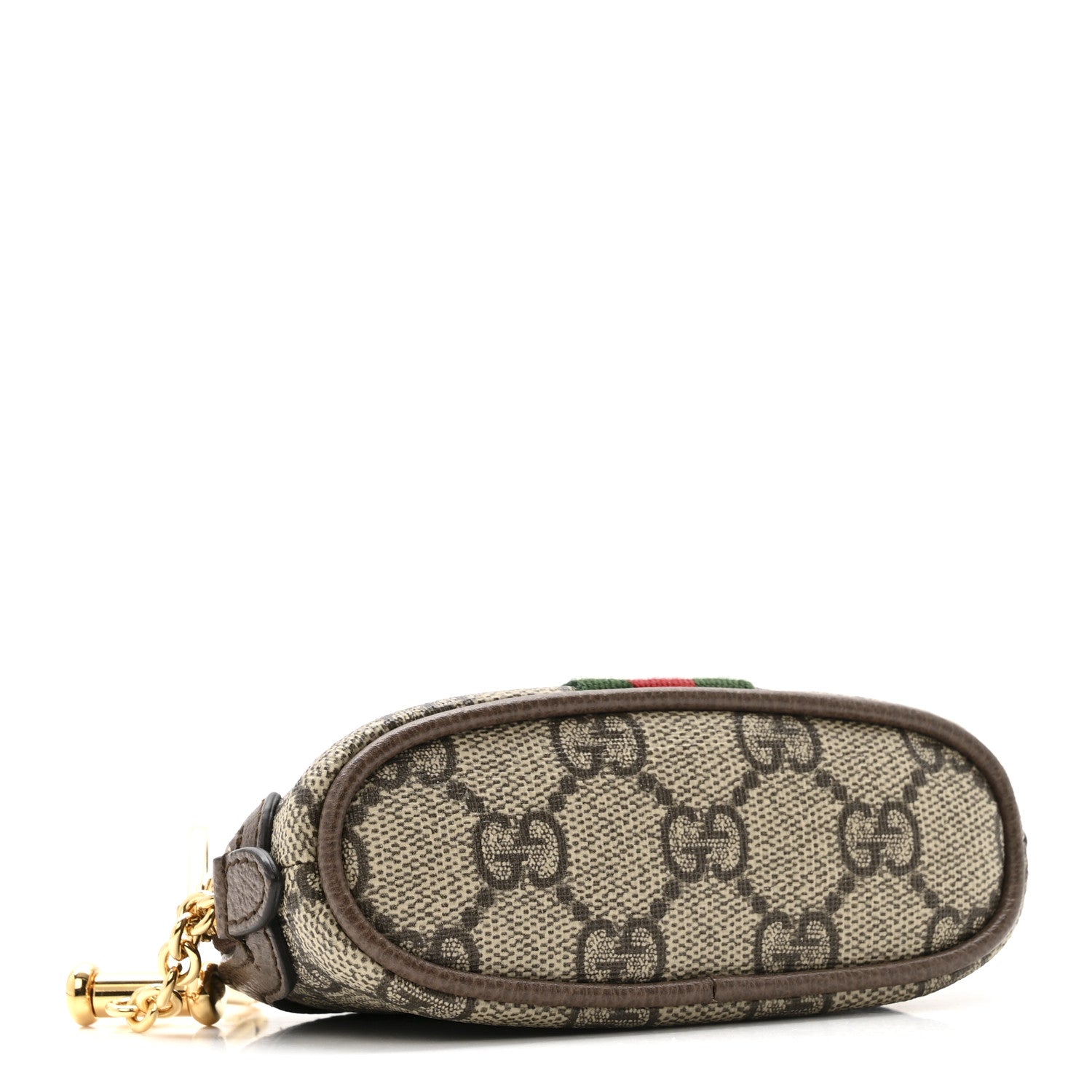 Gucci GG Supreme Monogram Web Ophidia Dome Key Pouch Beige New Acero 4 of 9