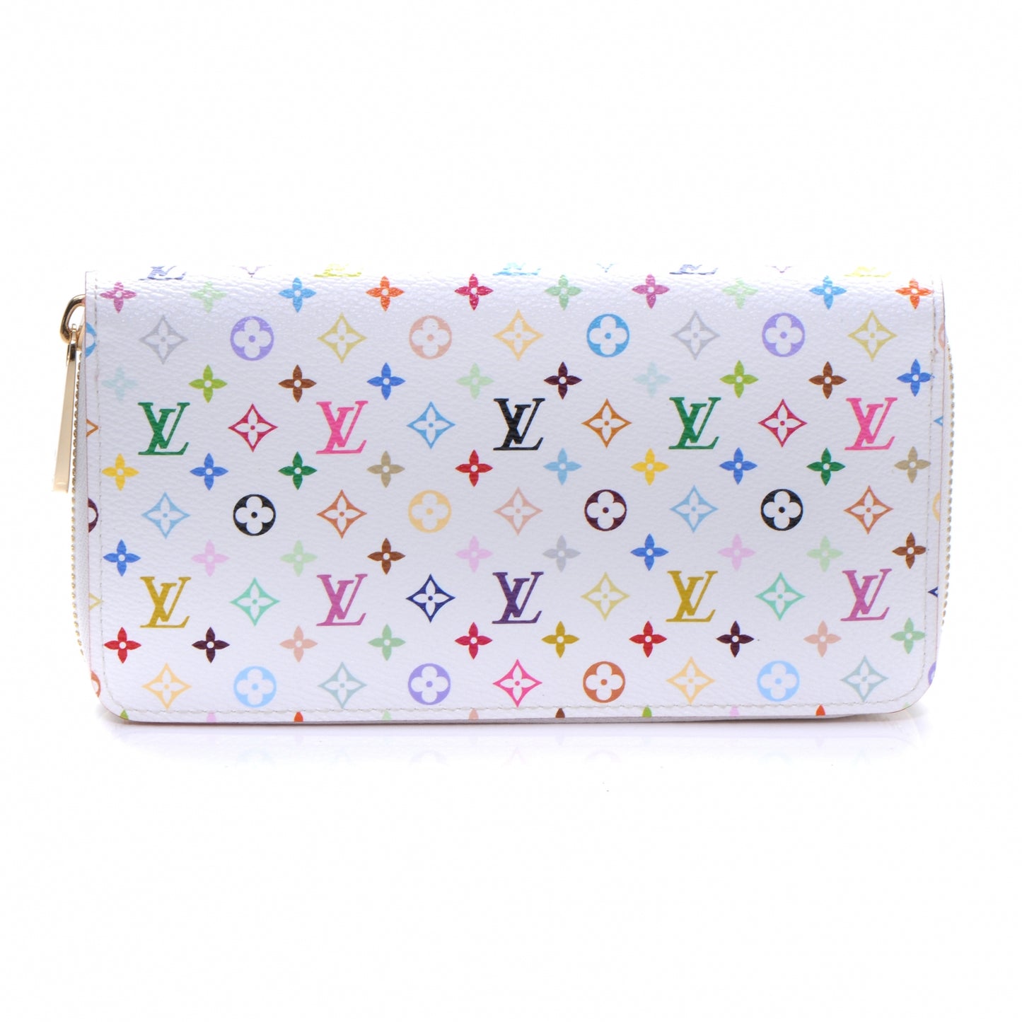 Monogram Multicolor Zippy Wallet White
