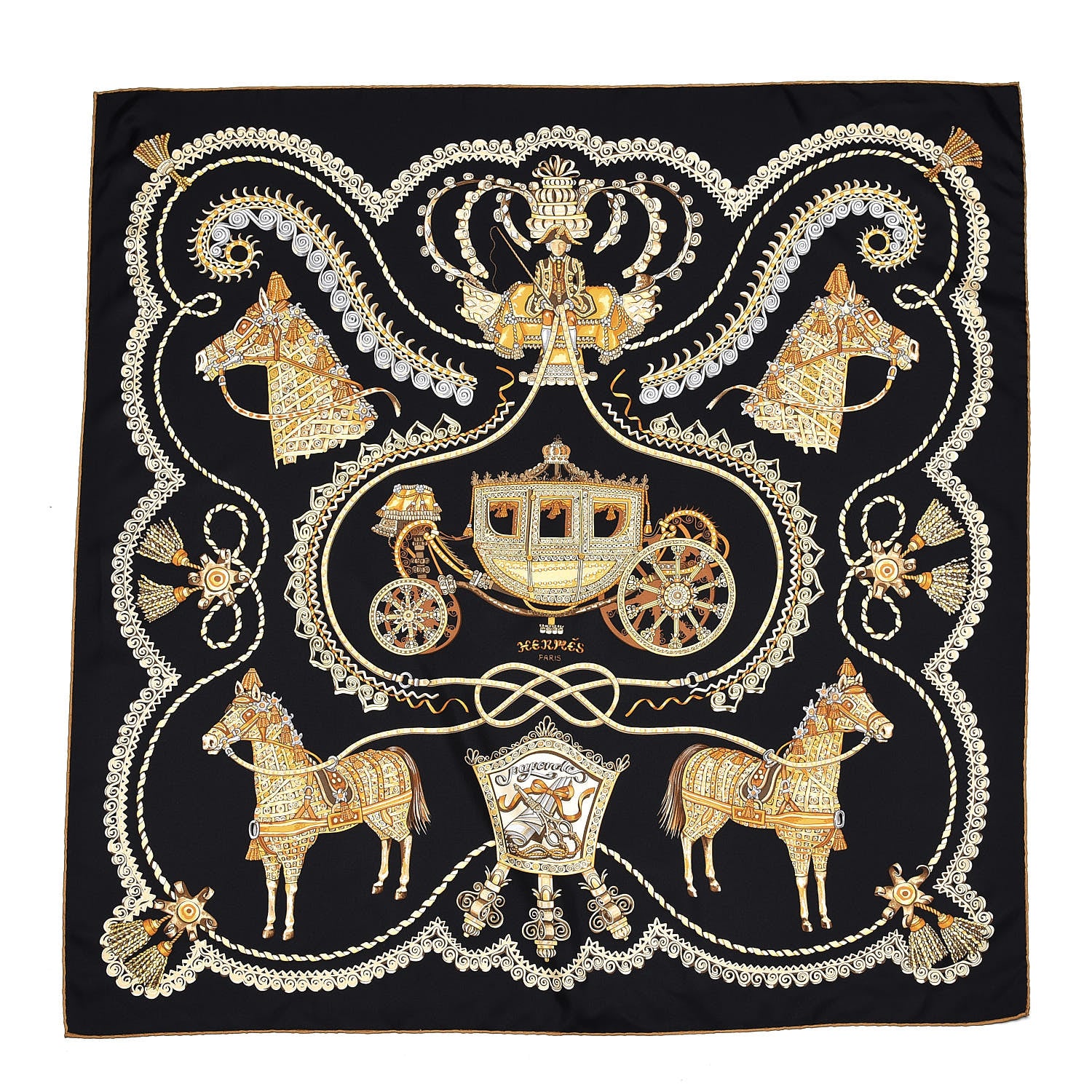 Hermes Silk Paperoles Scarf 90 1 of 5