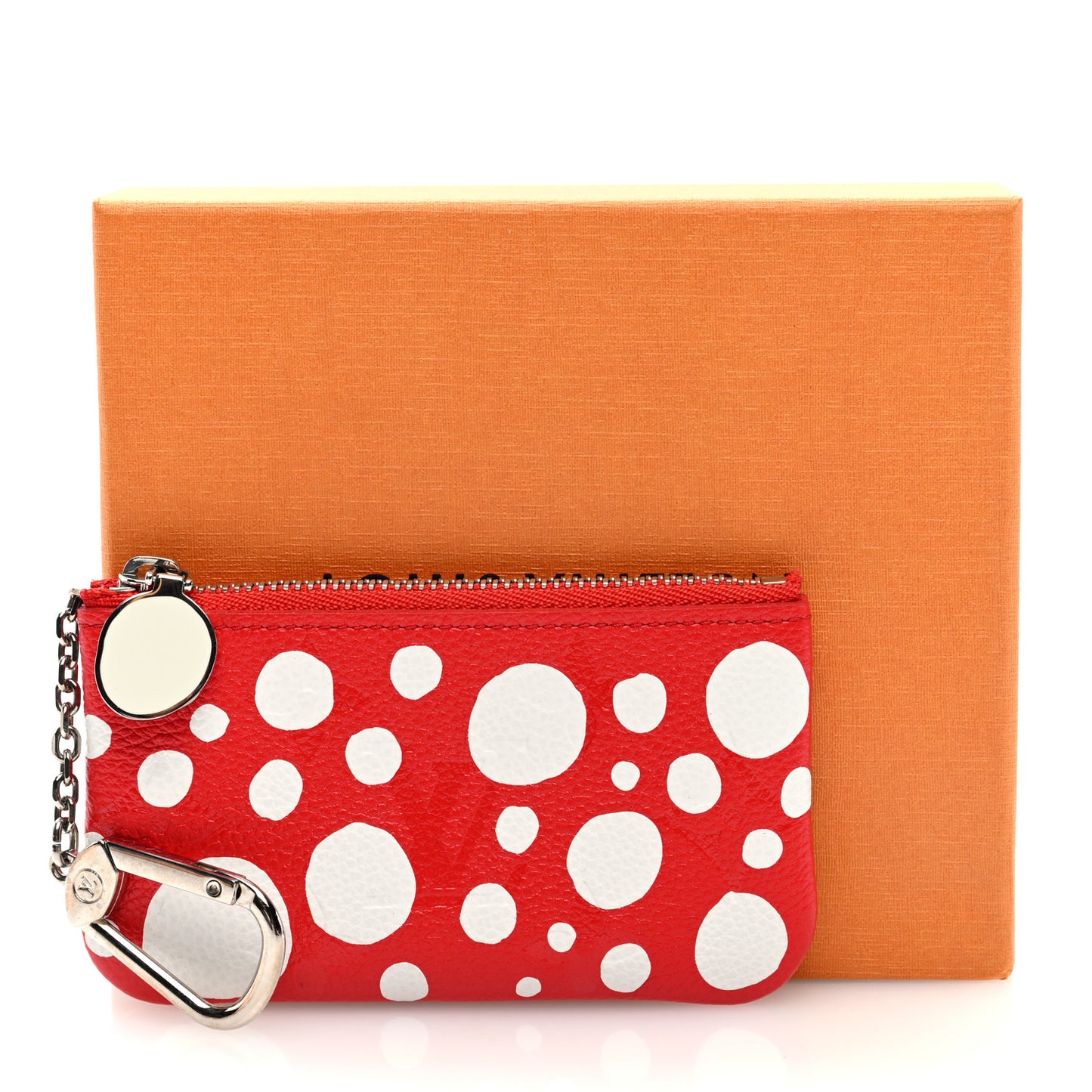 LV X YK Empreinte Infinity Dots Key Pouch Red White