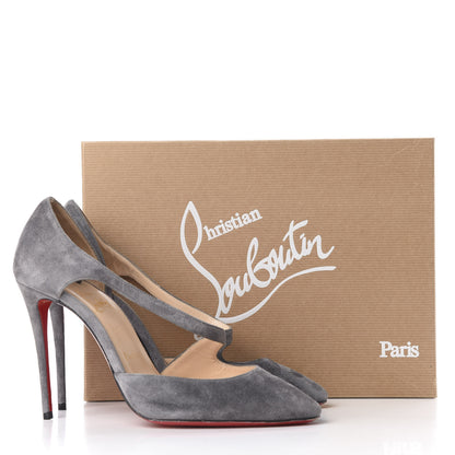 Christian Louboutin Veau Velours Catchy One 100 Pumps 38 Shadow 11 of 11