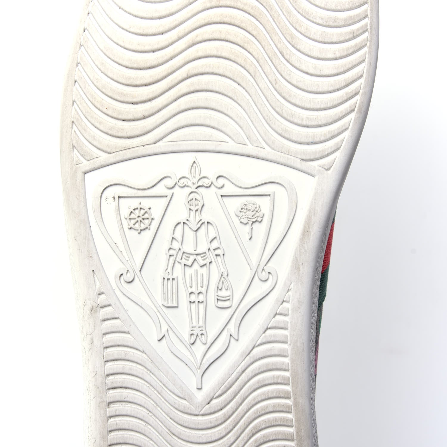 Gucci GG Supreme Monogram Strawberry Web Womens Ace Sneakers 40 Beige Multicolor Red Green 7 of 11