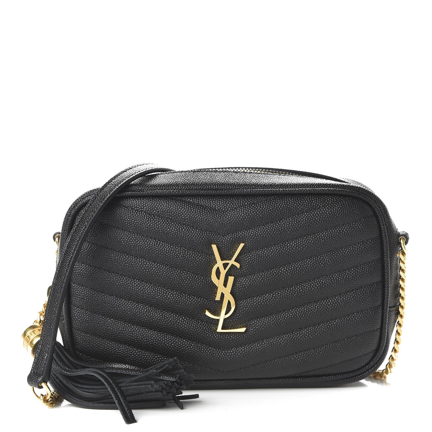 Grain De Poudre Matelasse Monogram Mini Lou Camera Bag Black