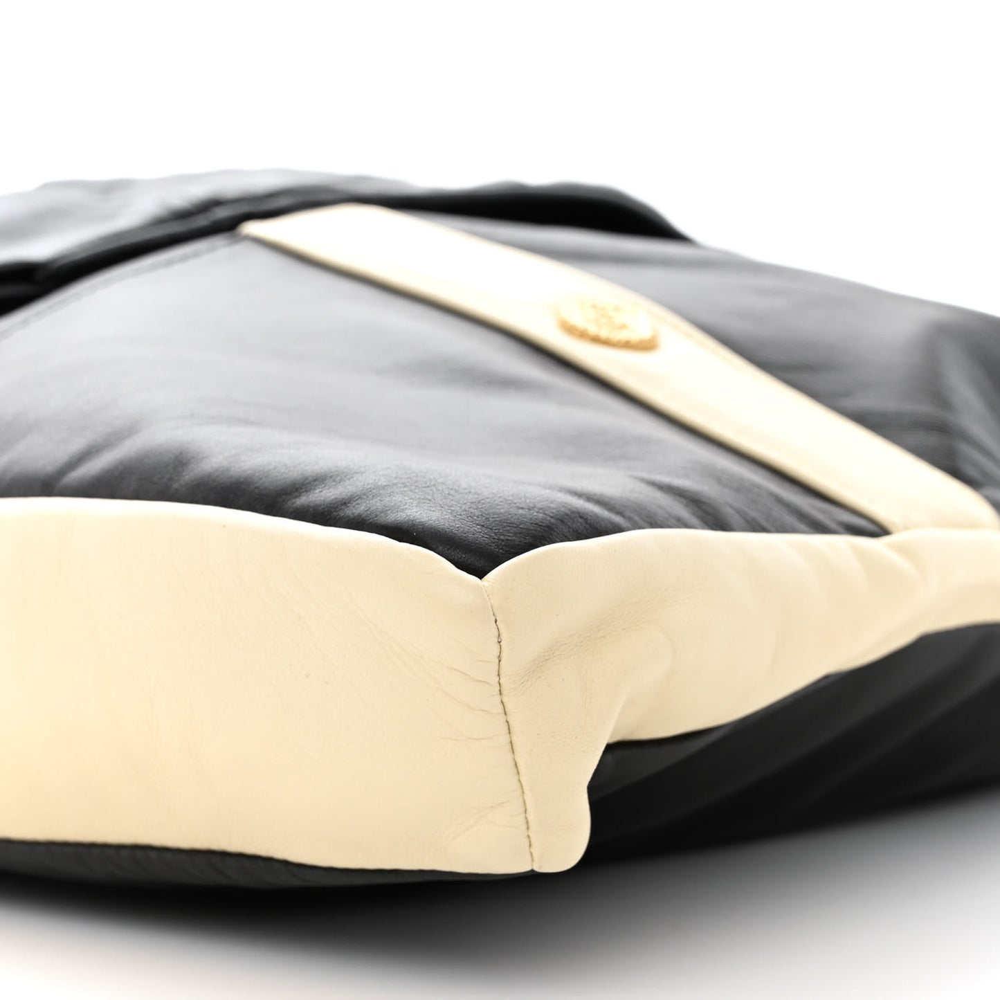 Lambskin Large Girl Bag Black Beige