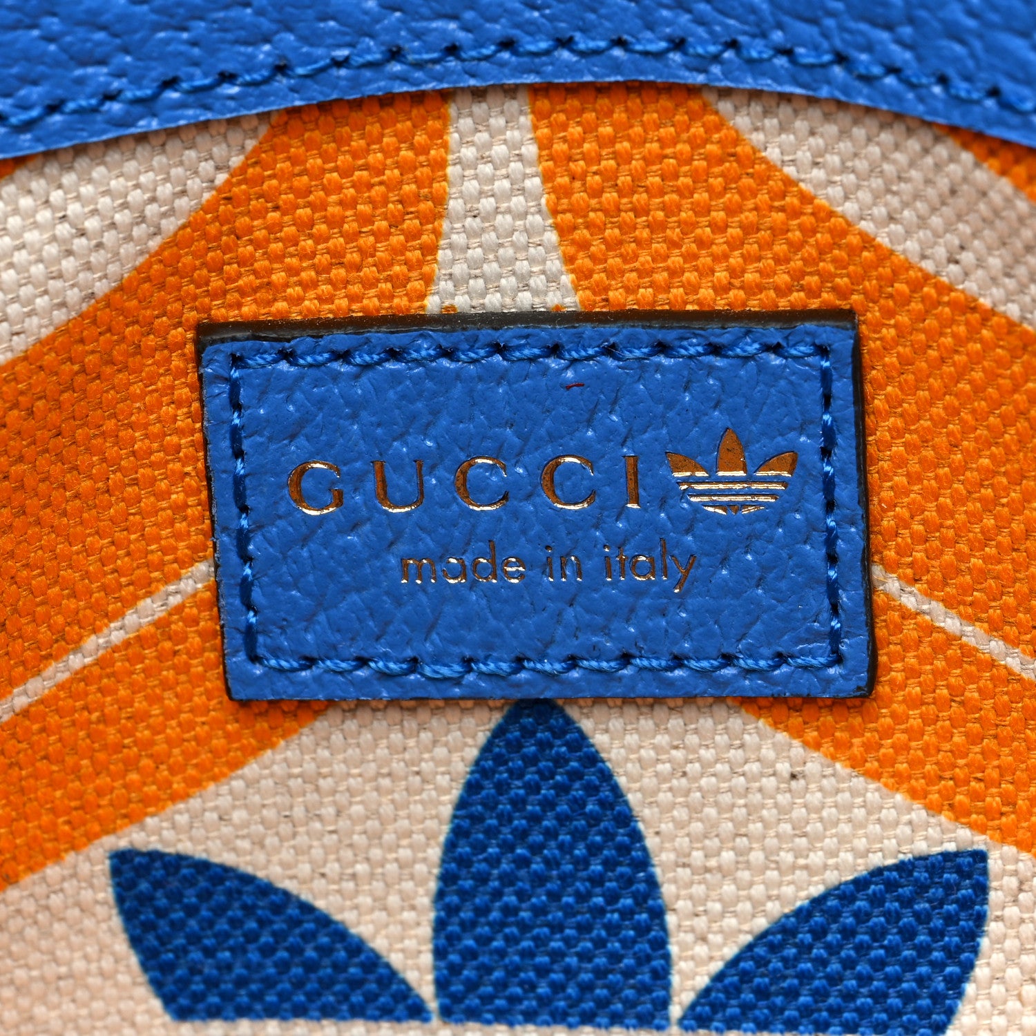Gucci X ADIDAS Textured Dollar Calfskin Web Small Trefoil Horsebit