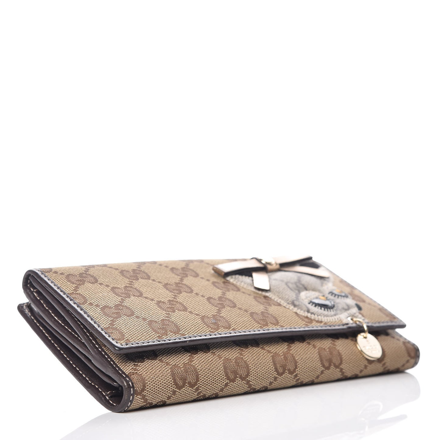Monogram Guccioli Brando Chihuahua Continental Wallet Dark Brown
