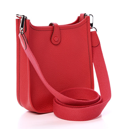Hermes Taurillon Clemence Evelyne TPM Rose Extreme 2 of 10