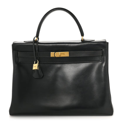 Hermes Box Kelly Retourne 35 Black 1 of 12
