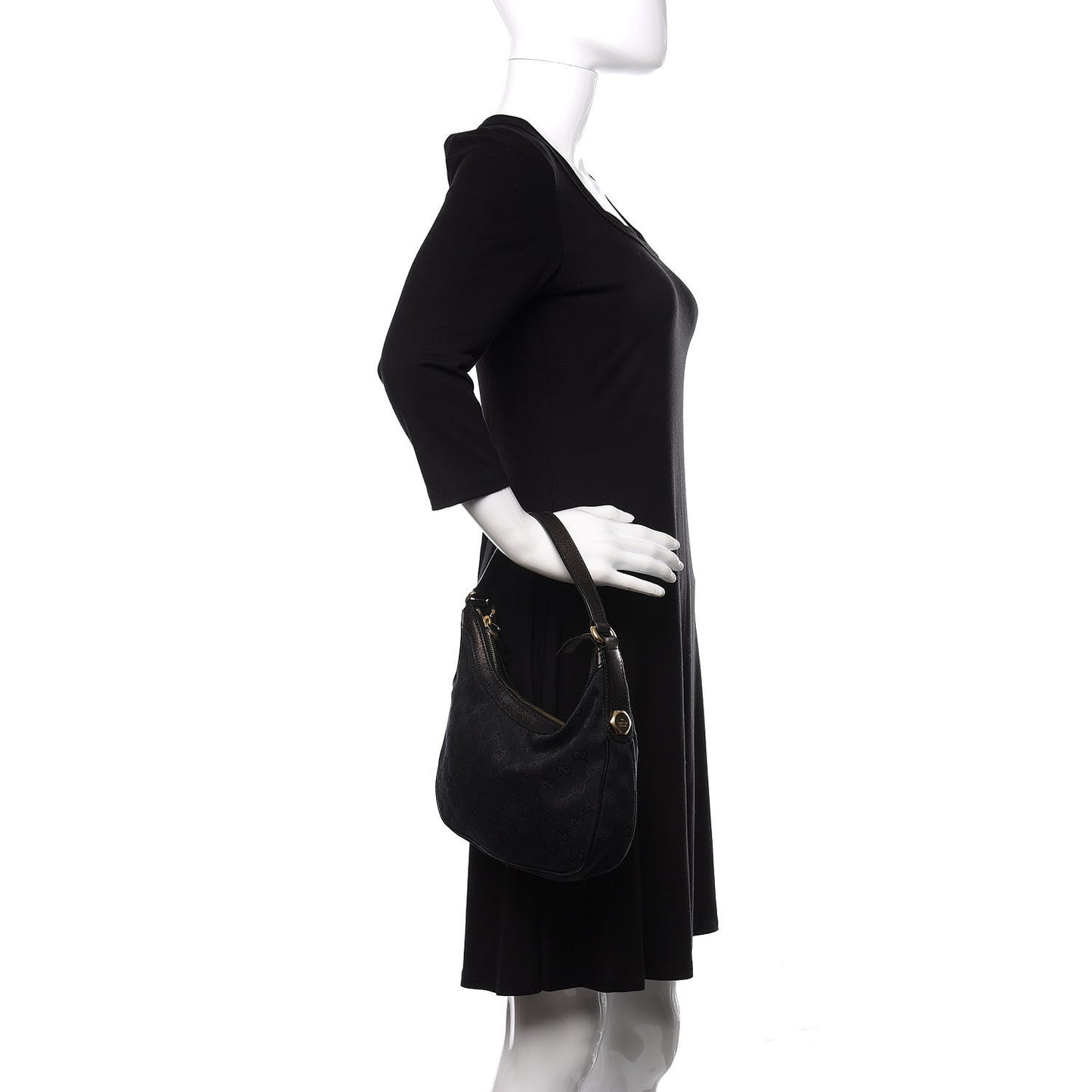 Monogram Small Charmy Hobo Black