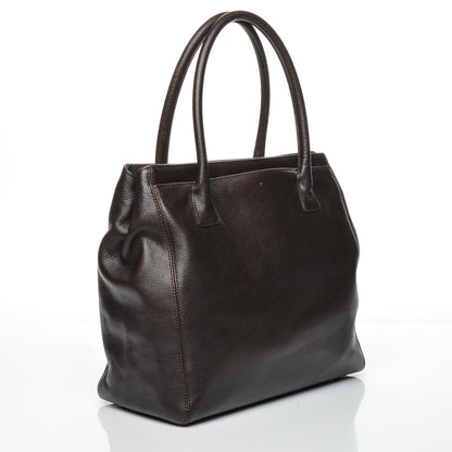 Chanel Calfskin Tall Cerf Tote Brown 3 of 25