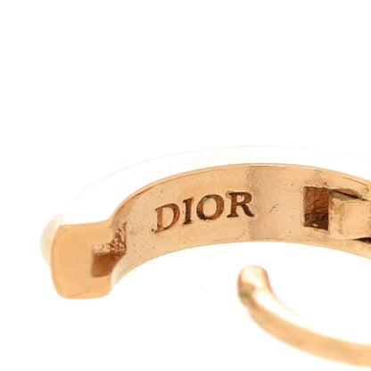 Christian Dior Pearl Hoop Earrings Gold 4 of 4