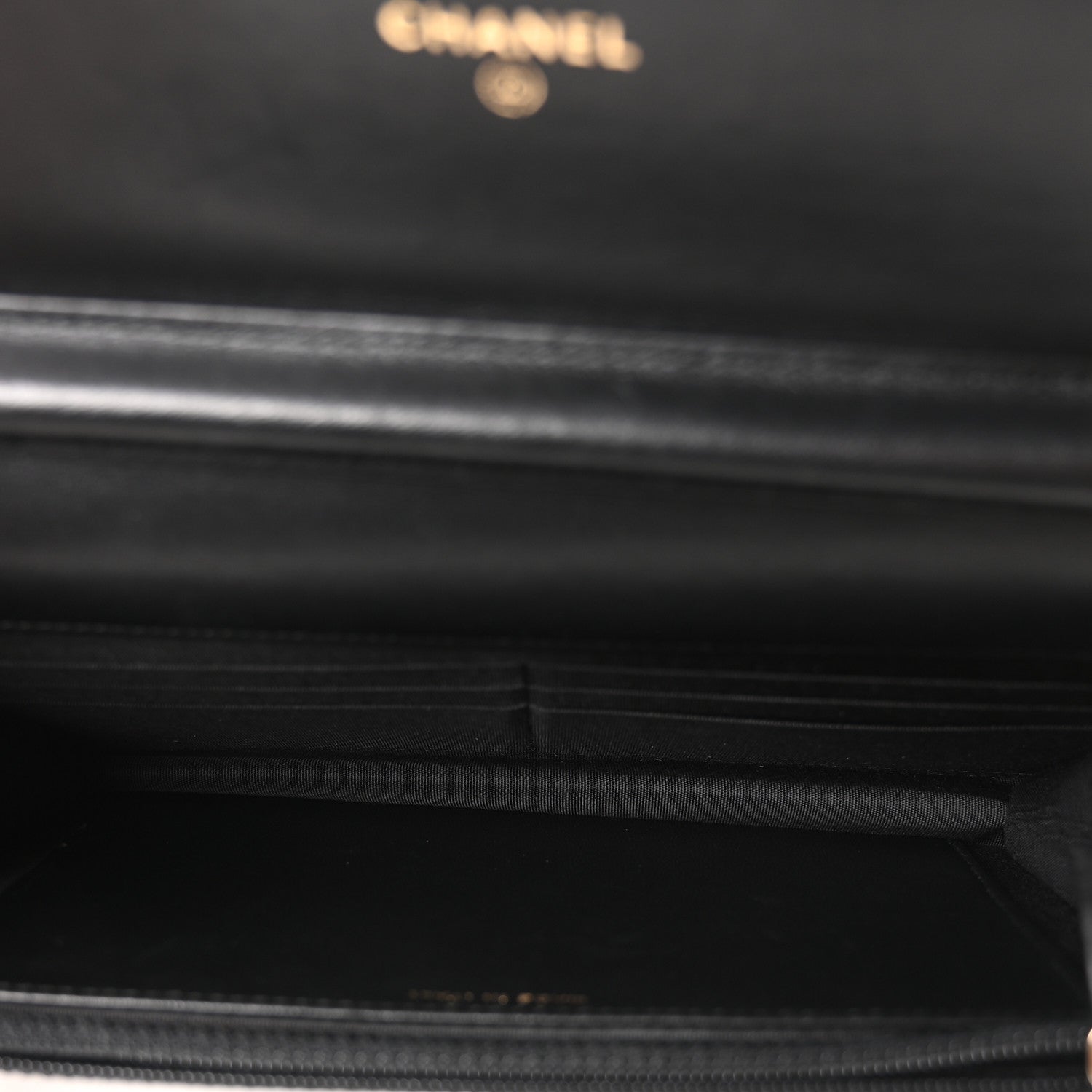 Chanel Lambskin Quilted Boy Wallet On Chain WOC Black 5 of 11