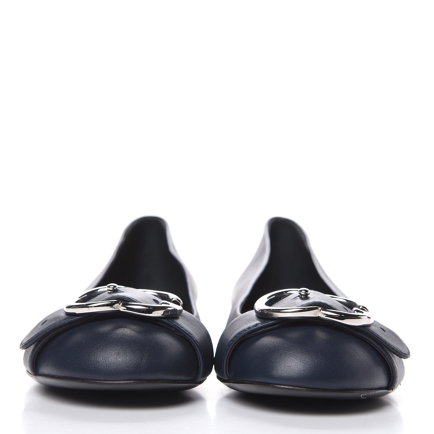 Calfskin Sachalin Flats 38.5 Blue
