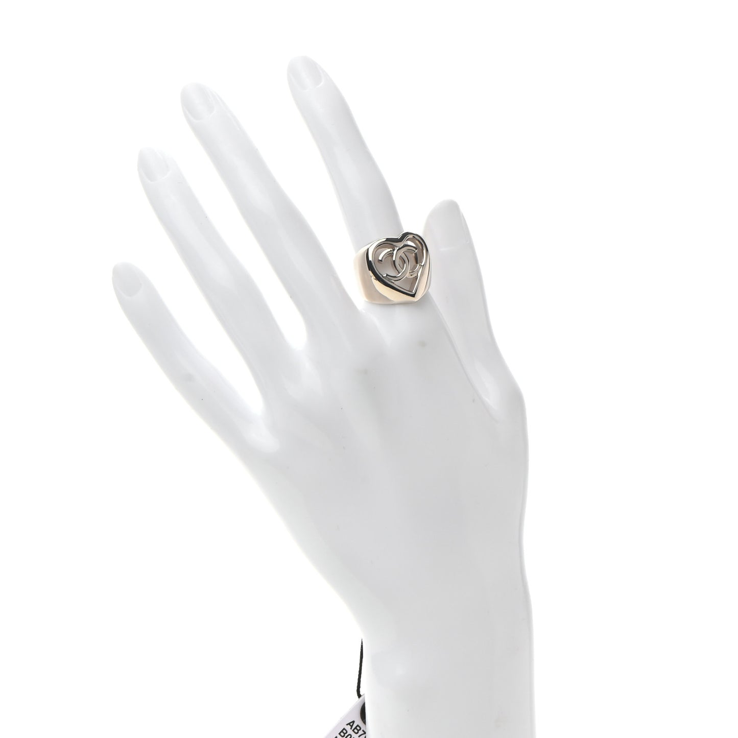 Metal CC Heart Ring 52 Gold