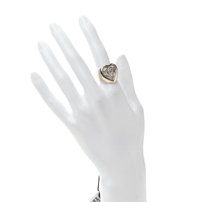 Chanel Metal CC Heart Ring 52 Gold 2 of 6
