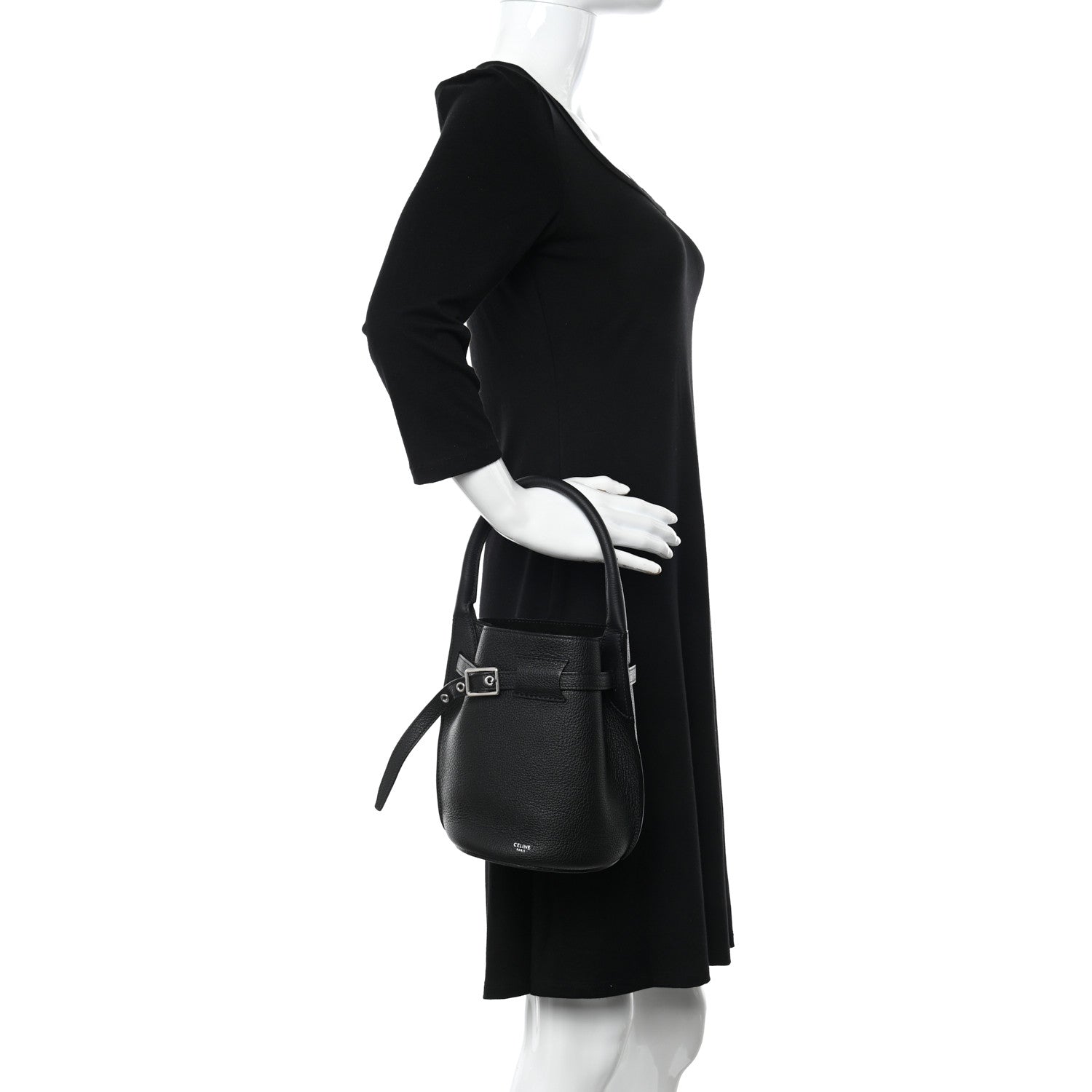 Celine Supple Grained Calfskin Nano Big Bag Bucket Black 2 of 9