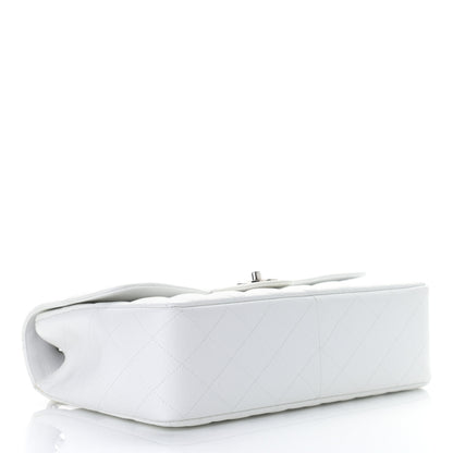 Chanel Caviar Quilted Jumbo Single Flap White 4 of 9