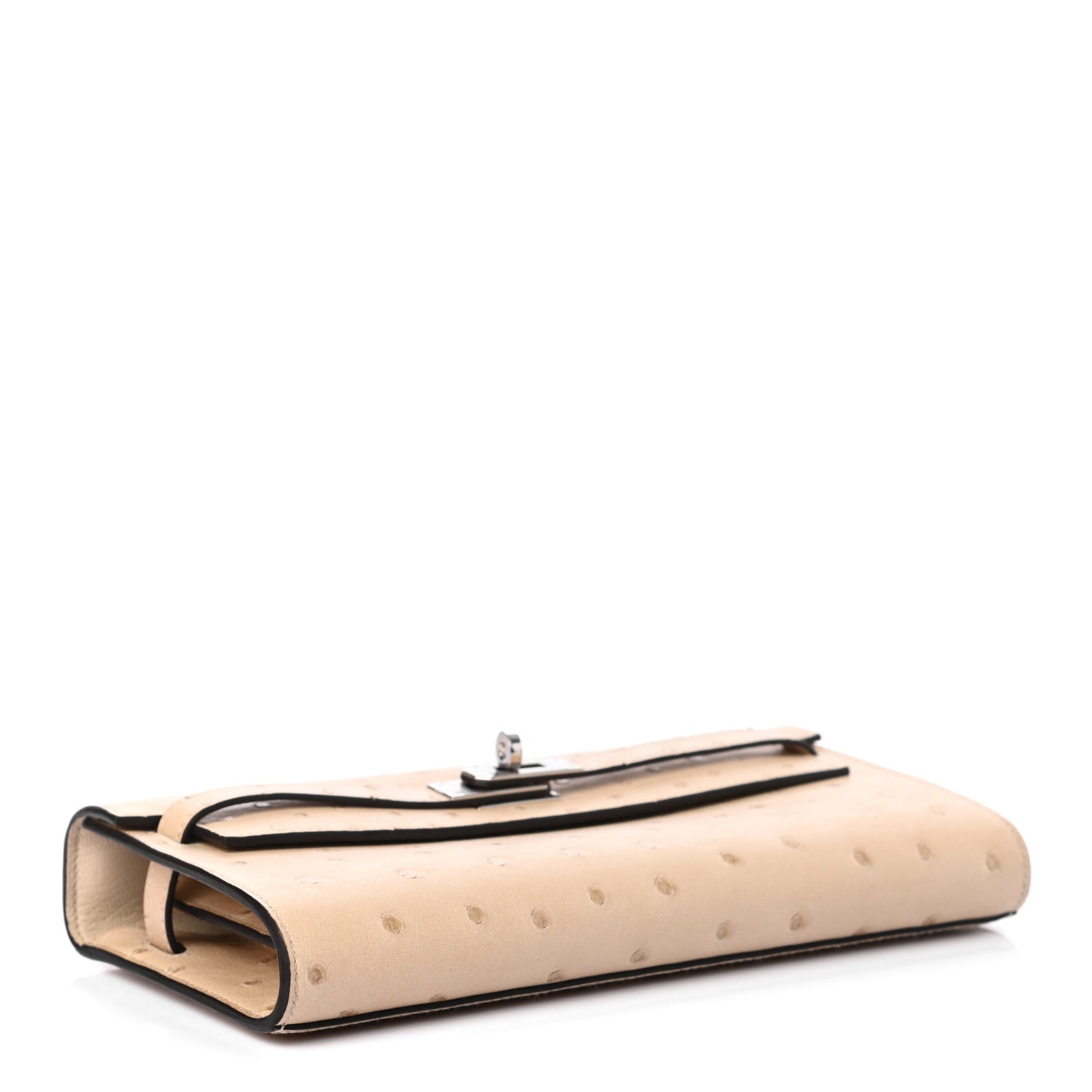 Ostrich Kelly Wallet To Go Parchemin