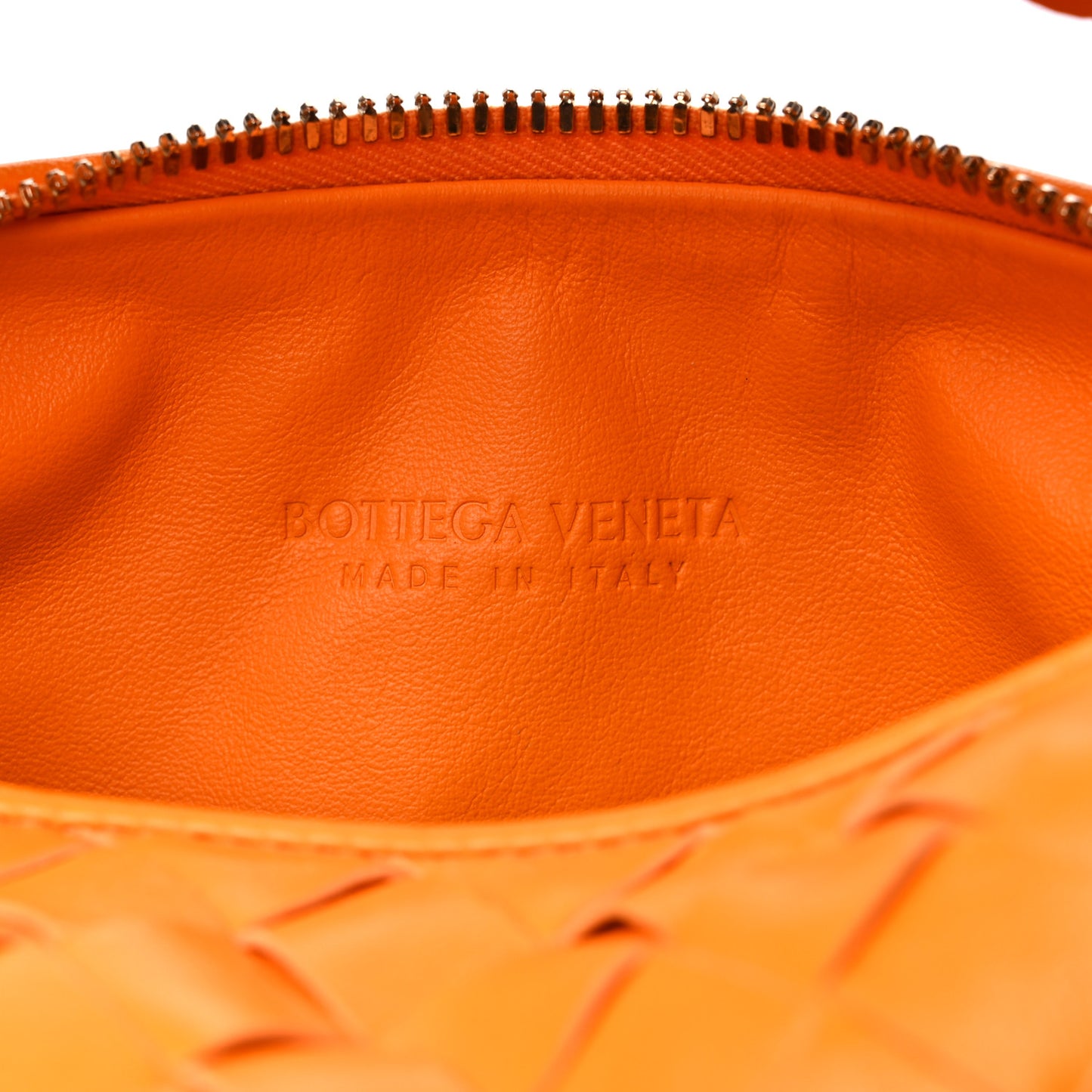Nappa Intrecciato Mini Jodie Tangerine