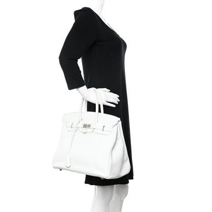 Hermes Taurillon Clemence Birkin 35 White 2 of 18
