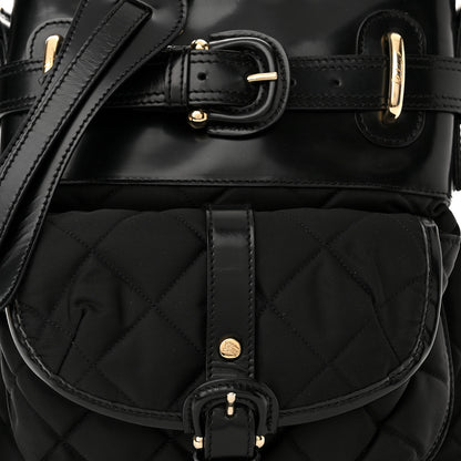 Burberry Nylon Calfskin Quilted Crossbody Bag Black 7 of 11