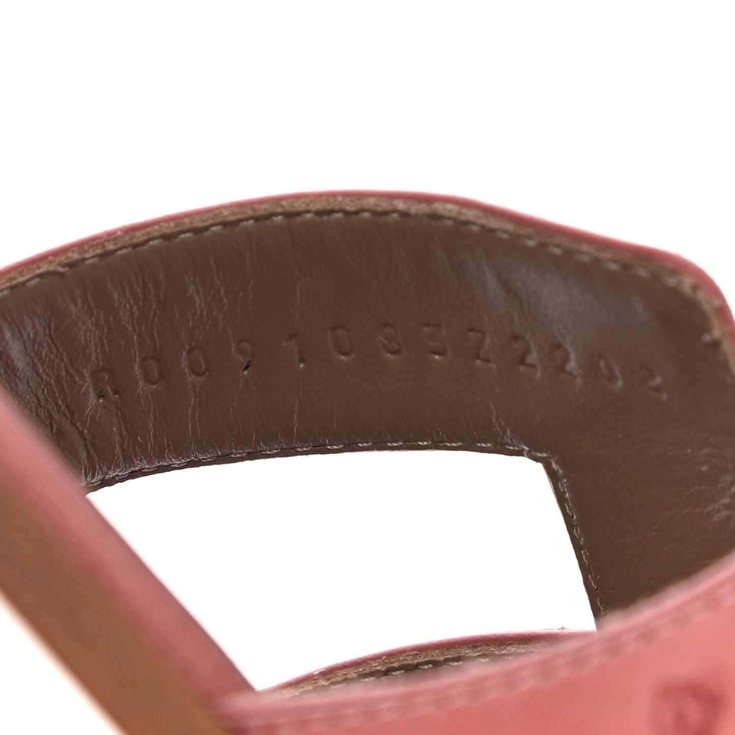 Ostrich Oran Sandals 38 Rouge Blush