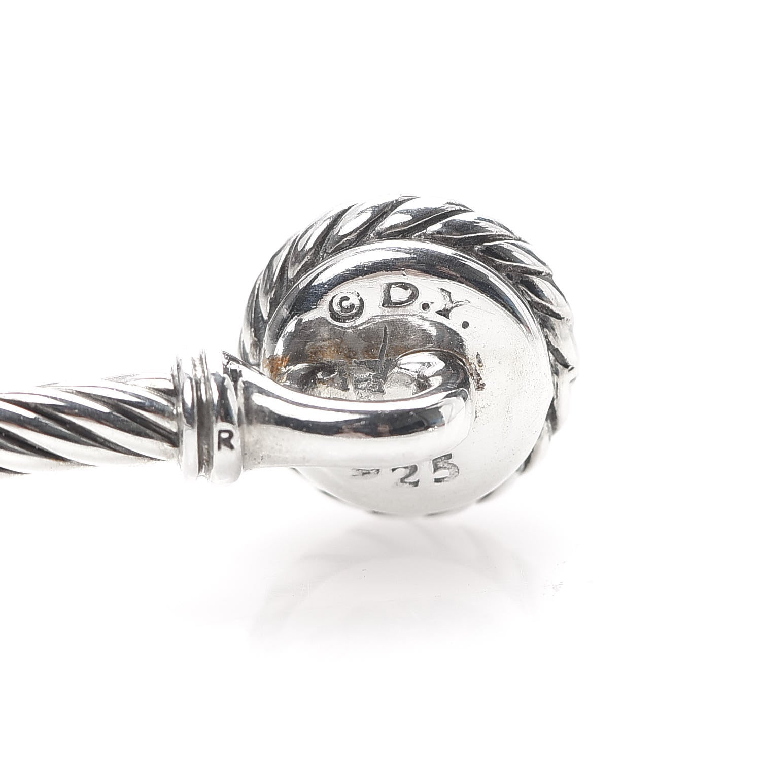 David Yurman Sterling Silver Amethyst 3mm Chatelaine Bracelet 4 of 5