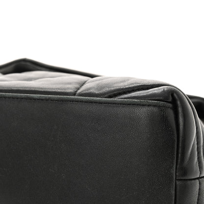 Saint Laurent Lambskin Quilted Small Loulou Puffer Monogram Chain Satchel Black 11 of 15