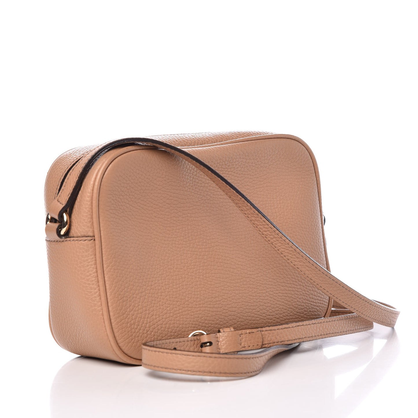 Pebbled Calfskin Small Soho Disco Bag Rose Beige
