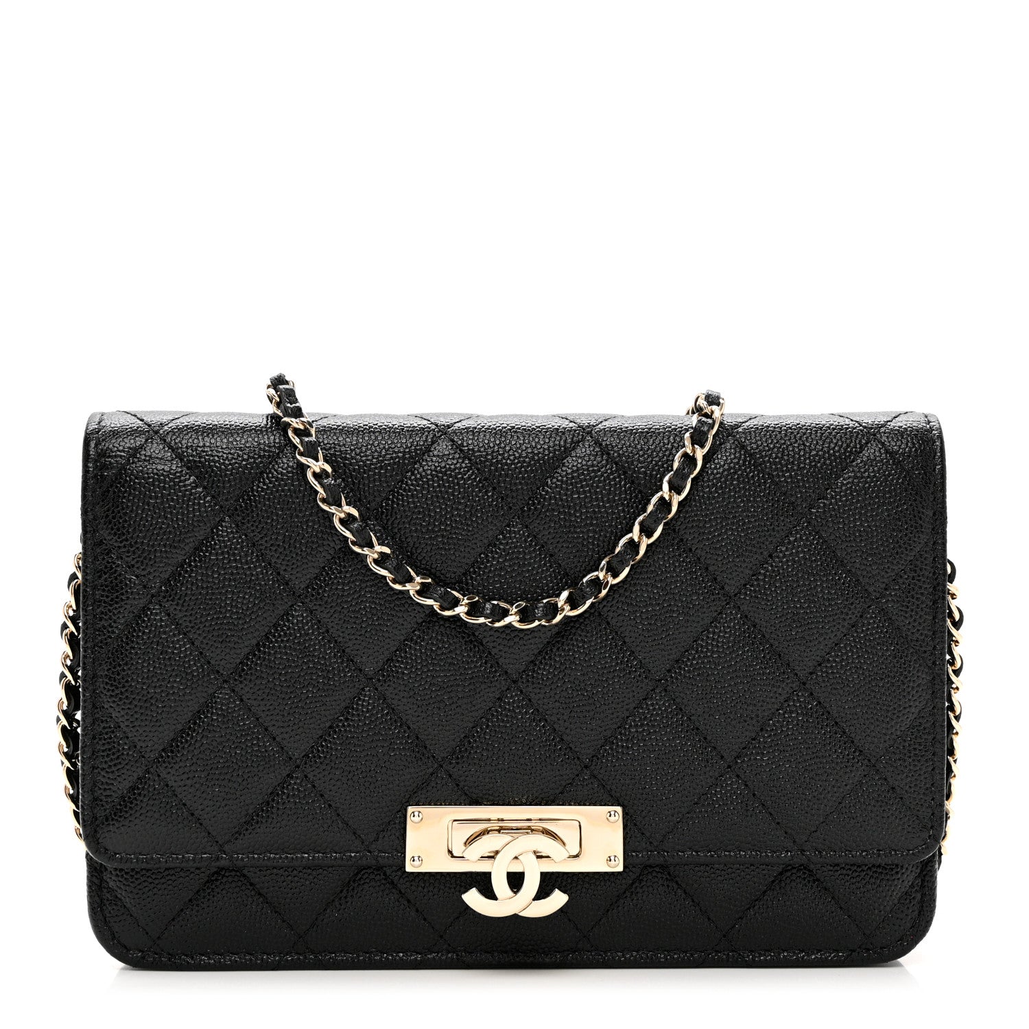 Chanel Caviar Quilted Golden Class Wallet On Chain WOC Black 1 of 9