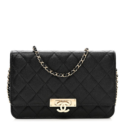 Chanel Caviar Quilted Golden Class Wallet On Chain WOC Black 1 of 9