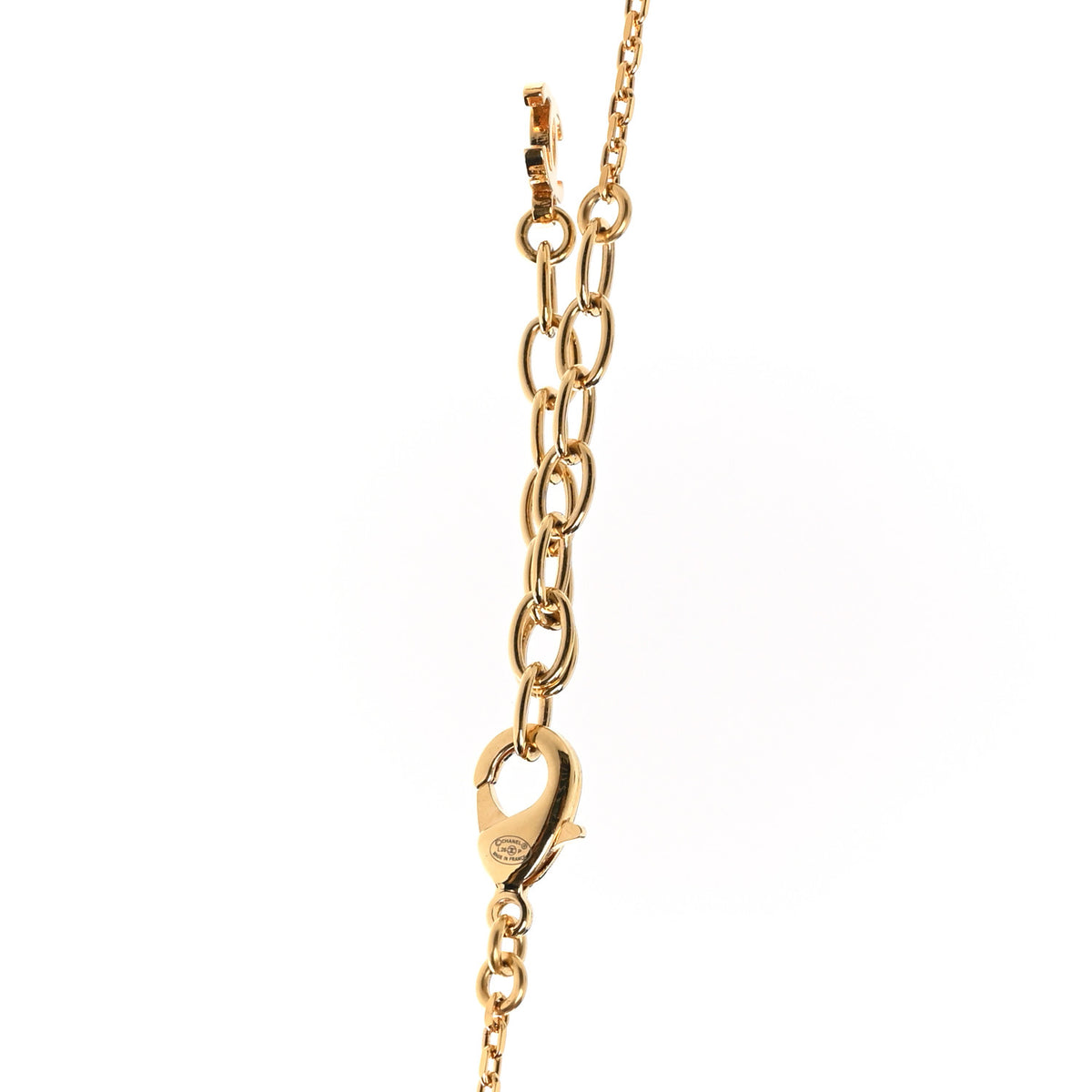 Metal Enamel Lunar New Year Horse CC Necklace Gold