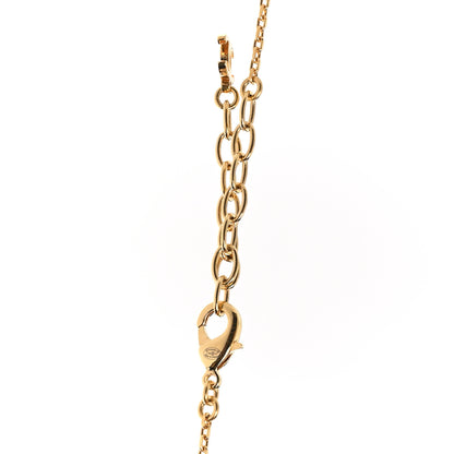 Chanel Metal Enamel Lunar New Year Horse CC Necklace Gold 4 of 5