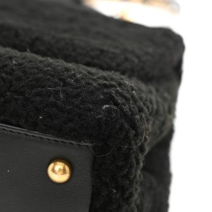 Chanel Shearling Lambskin Medium Coco Handle Flap Black 9 of 11