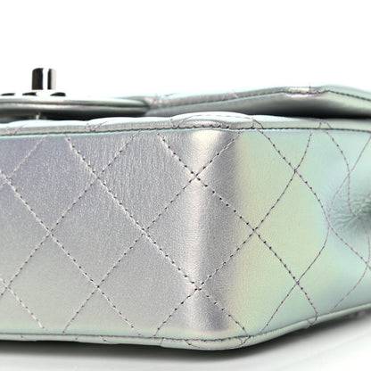 Chanel Iridescent Calfskin Quilted Mini Rectangular Flap Light Purple 9 of 9