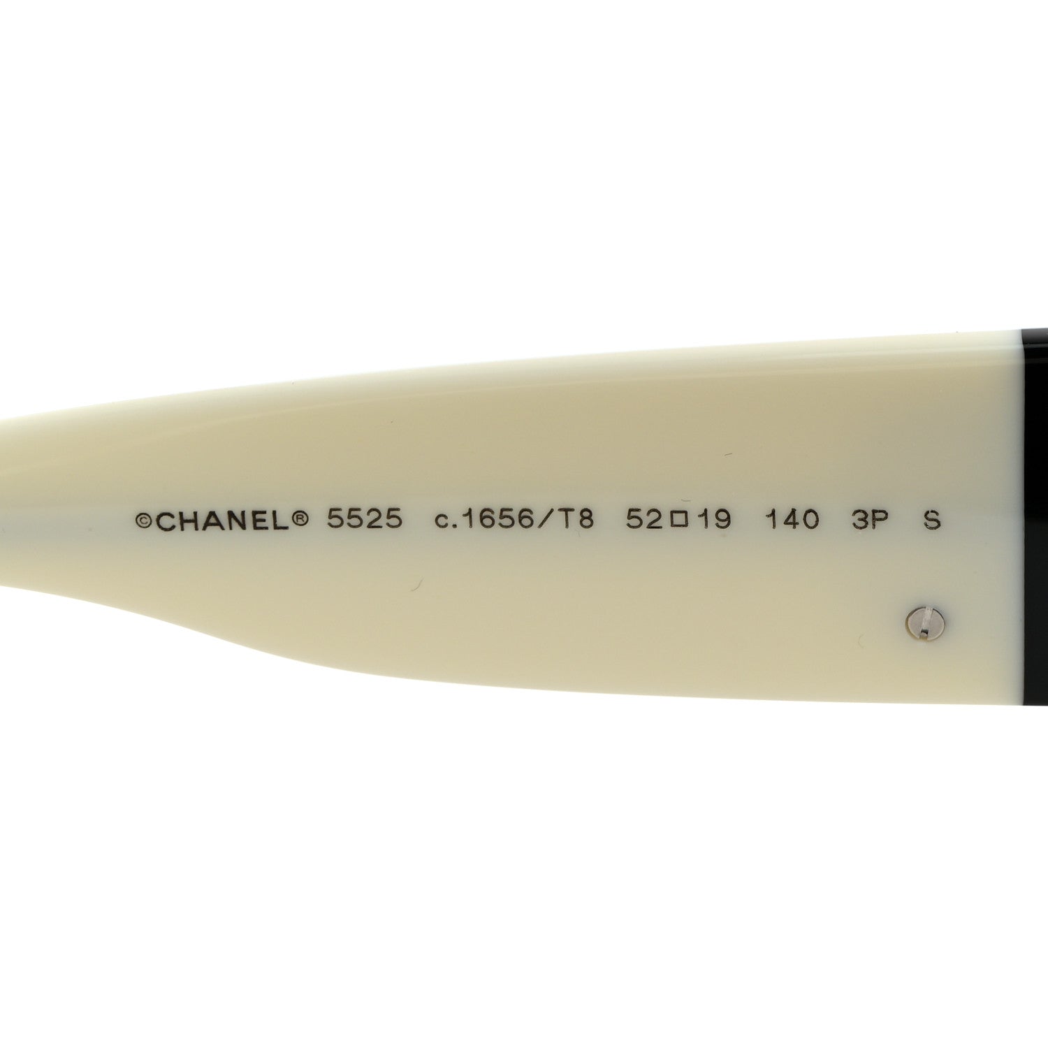 Chanel Acetate Rectangle Sunglasses 5525 Black White 5 of 8