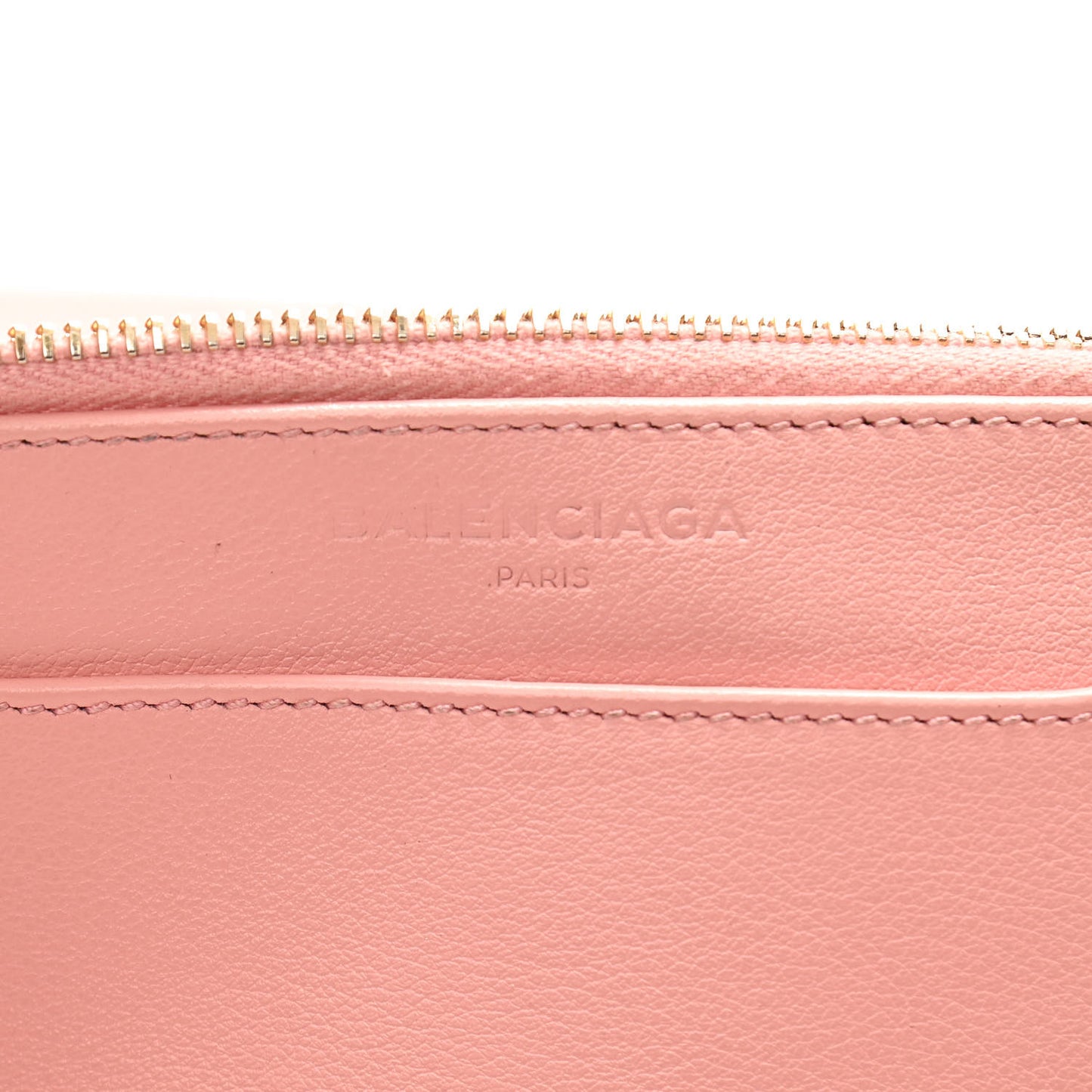Veau Amp Plate Gold Chain Wallet Rose
