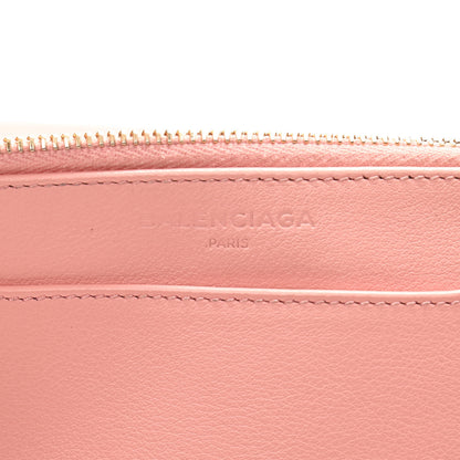 Balenciaga Veau Amp Plate Gold Chain Wallet Rose 5 of 10