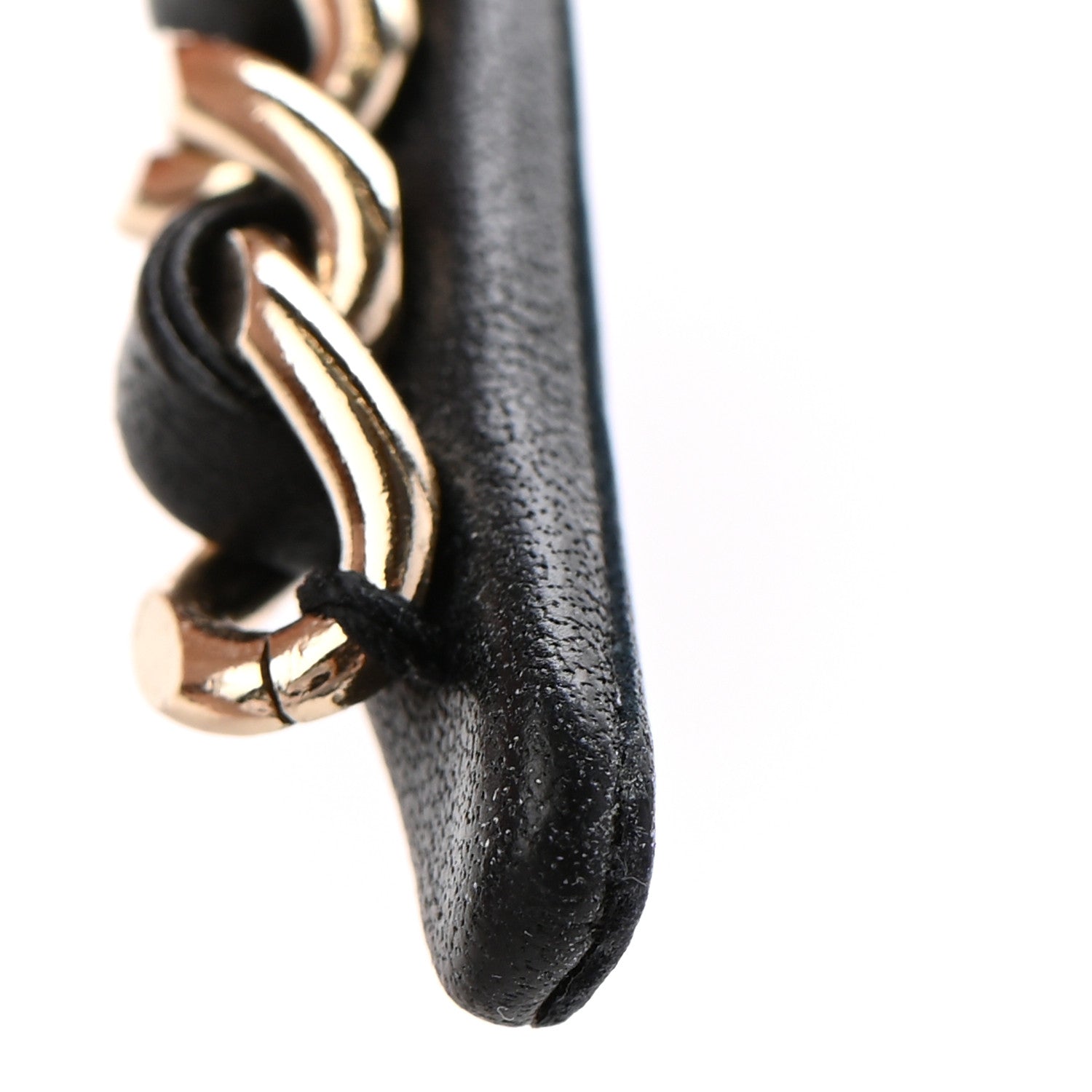 Chanel Metal Lambskin CC Turnlock Chain Headband Gold Black 6 of 6